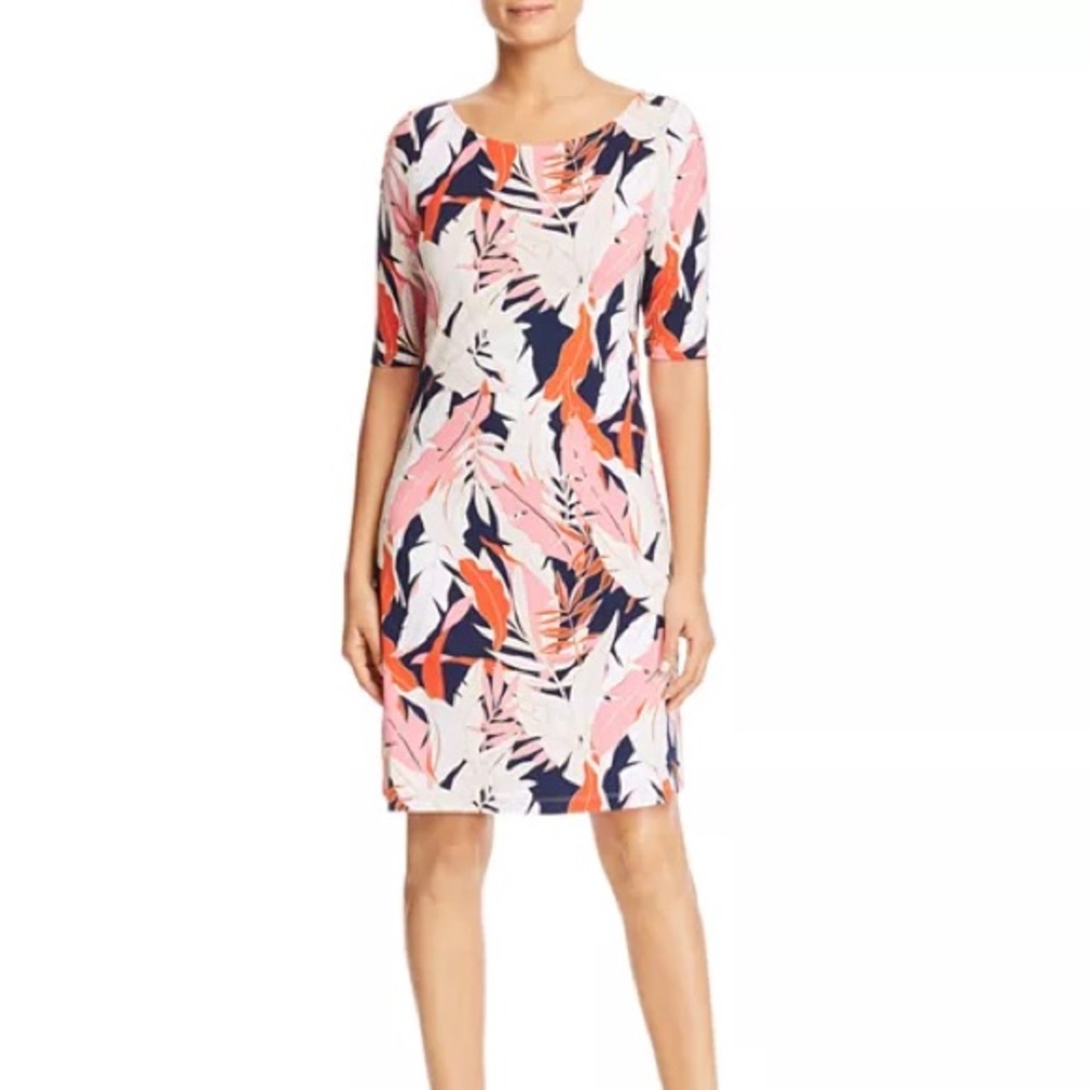 Tommy Bahama Lily Leaf-Print Pullover Dress Women's Size Small